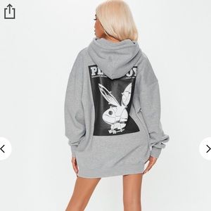 Playboy x Missguided Oversized Hoodie Dress